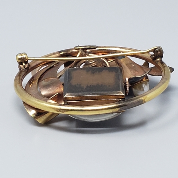 Royce Swiss Vintage Mechanical Self-Winding Watch Brooch Pin - Picture 7 of 11